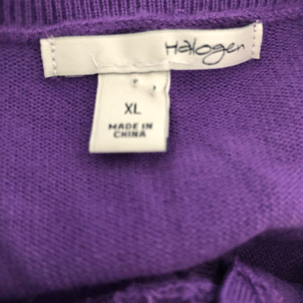 Halogen Purple Button Front Cardigan - image 5